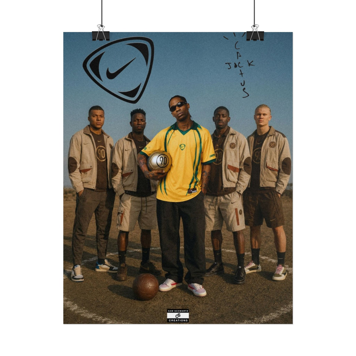 Cactus Jack Football Collective Poster | Travis Scott & Football Stars Wall Art