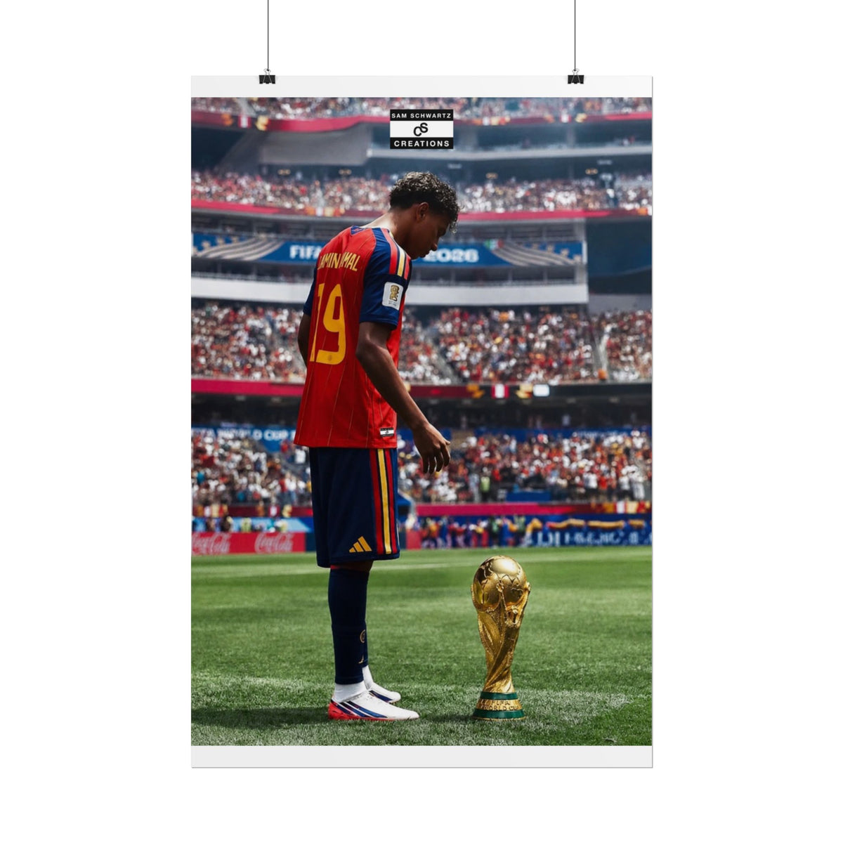 The Golden Dream Poster | Lamine Yamal Spain Football Wall Art