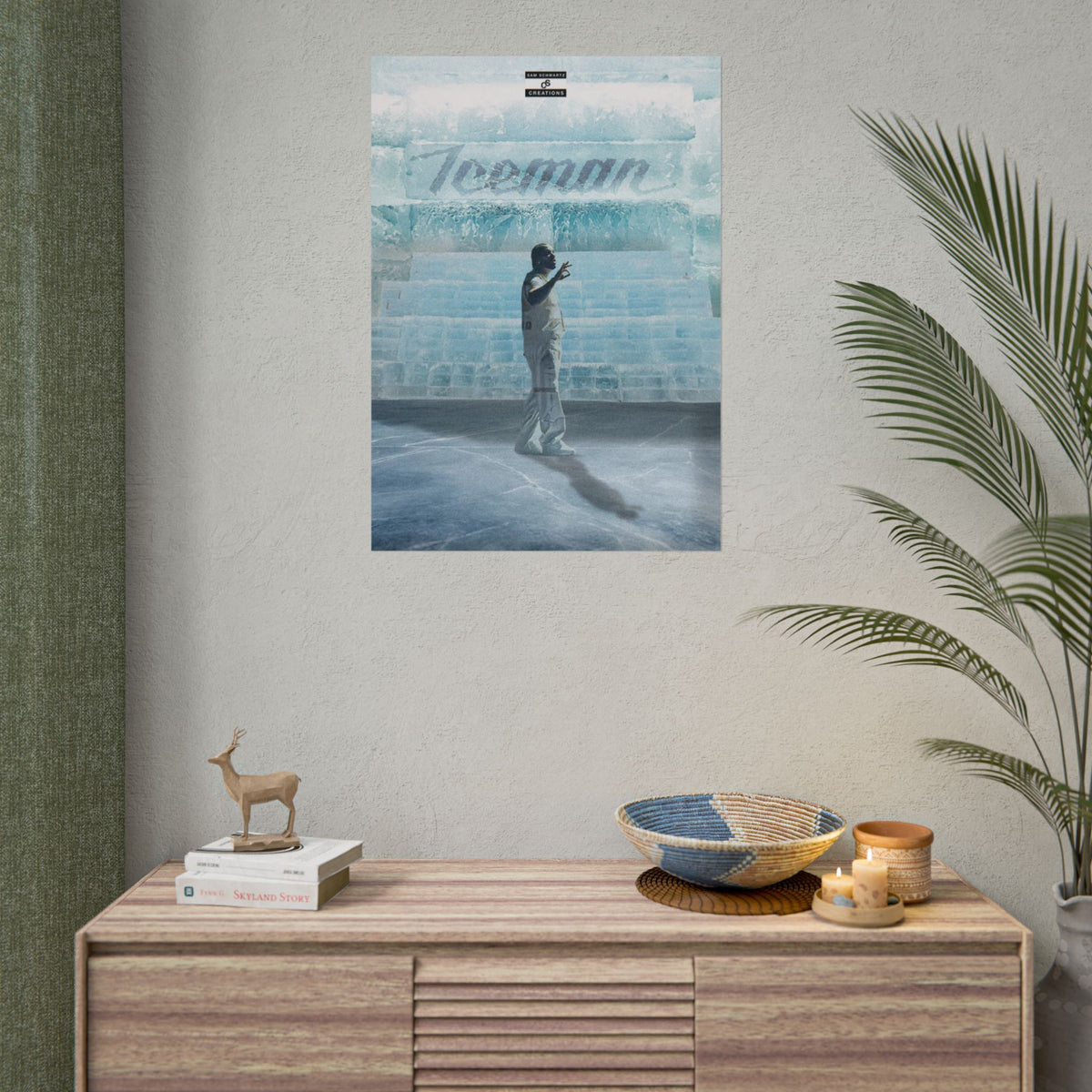 Cold Blooded Poster | Football Player Ice Chamber Wall Art