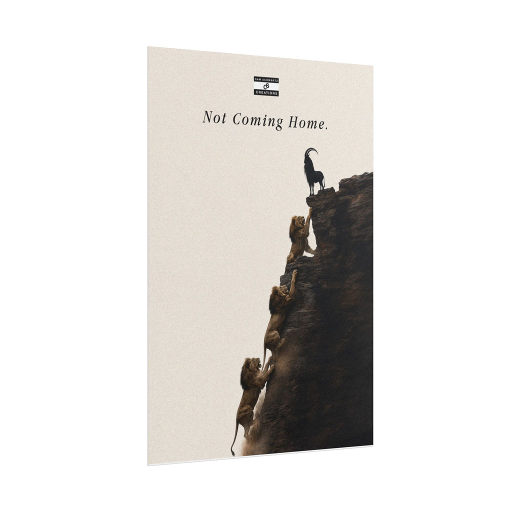 Not Coming Home Poster | England Football Lion and GOAT Wall Art