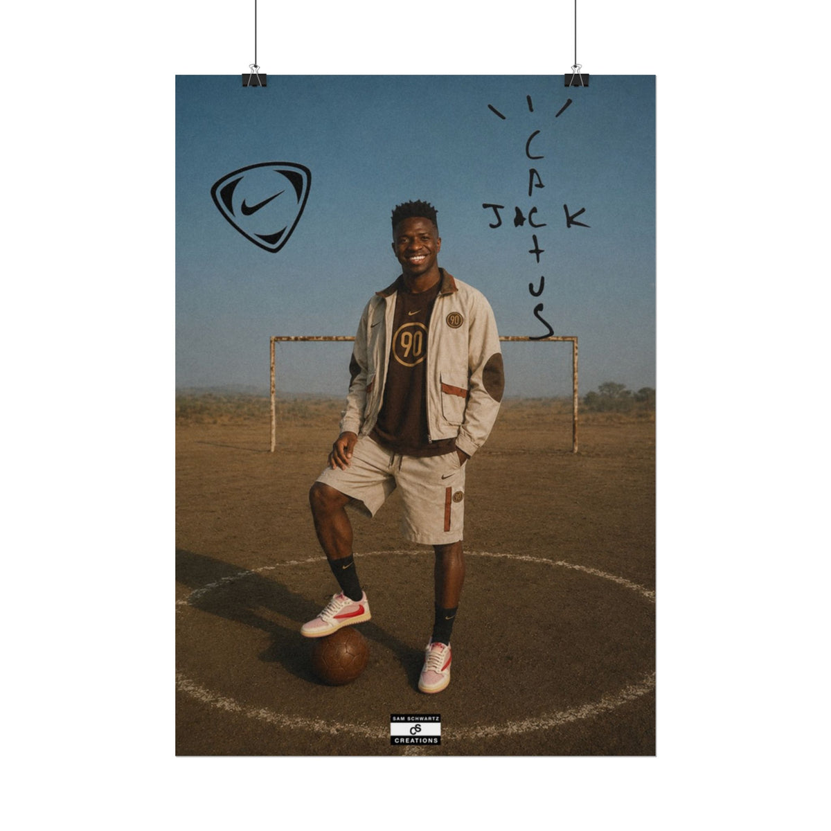 Cactus Jack 90 Poster | Vinícius Jr Football Wall Art
