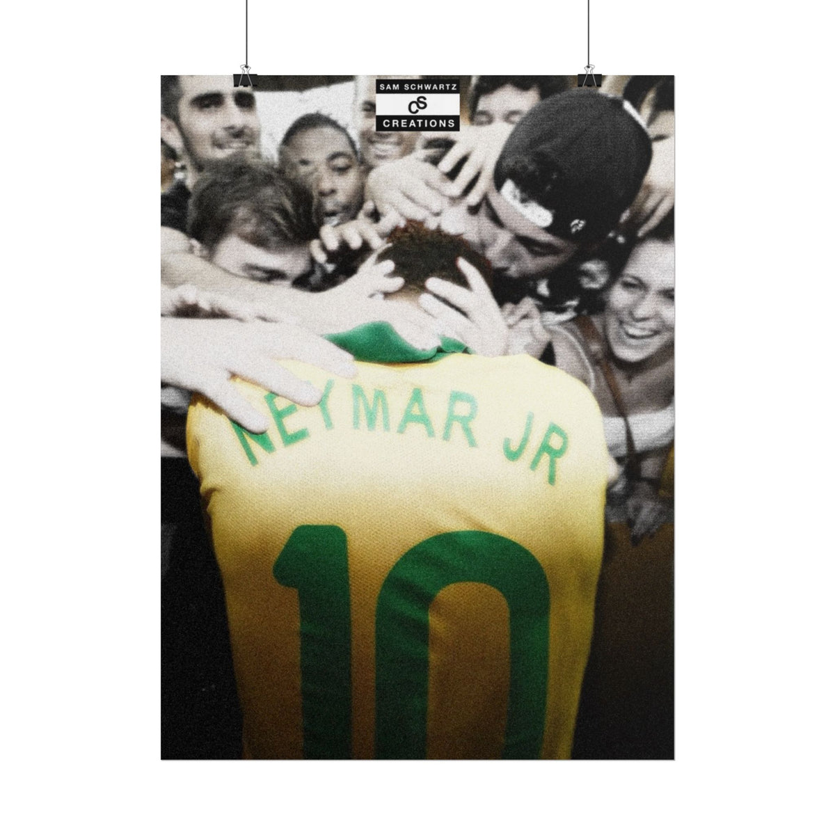 The People’s Number 10 Poster | Neymar Jr Brazil Football Wall Art