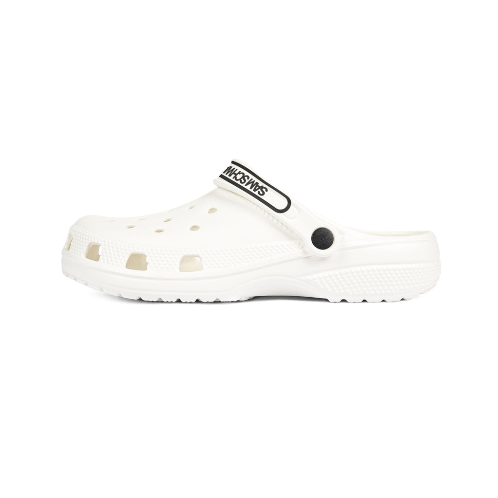 Sam Schwartz Creations White EVA Foam Clogs — Lightweight Comfort Slip-On Shoes