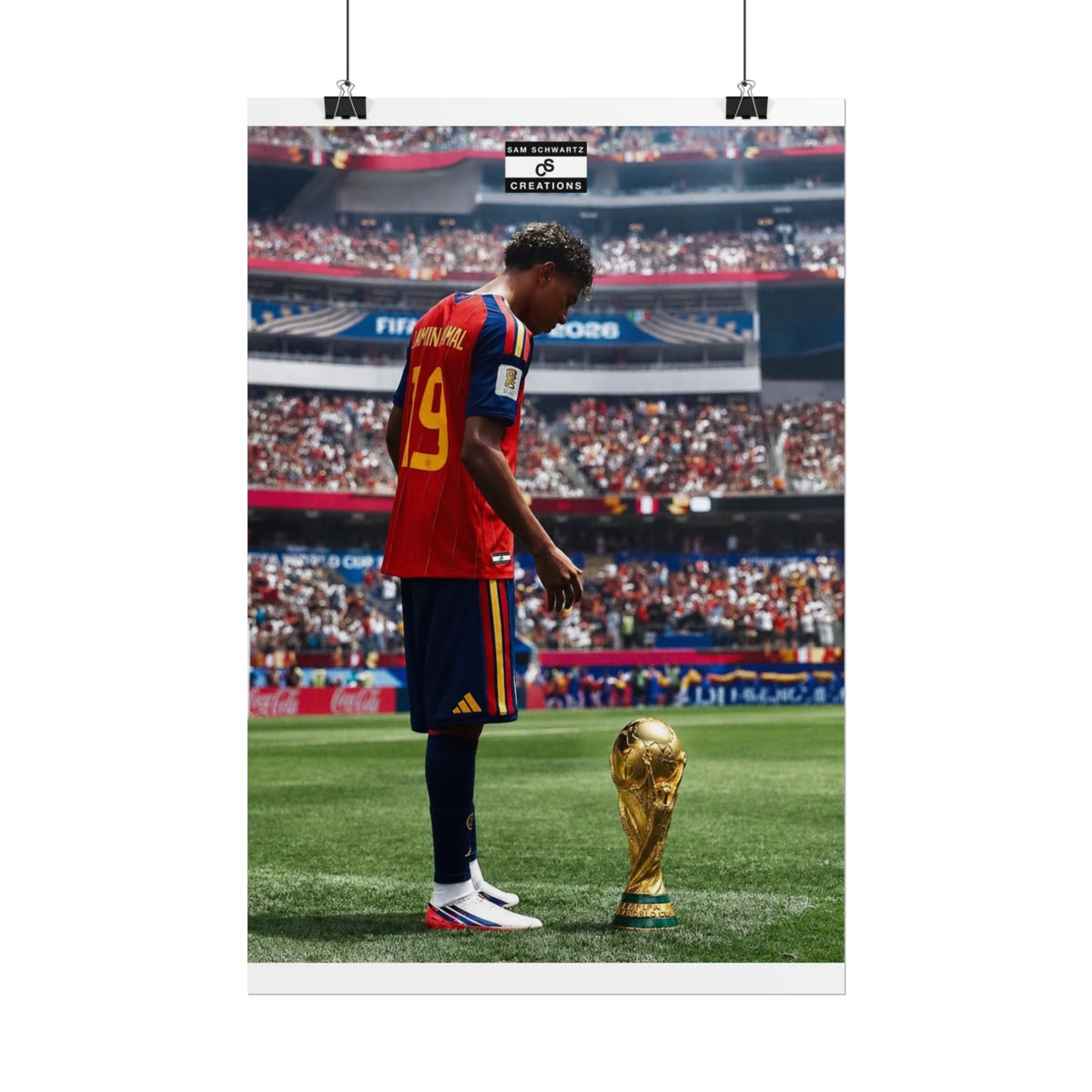 The Golden Dream Poster | Lamine Yamal Spain Football Wall Art