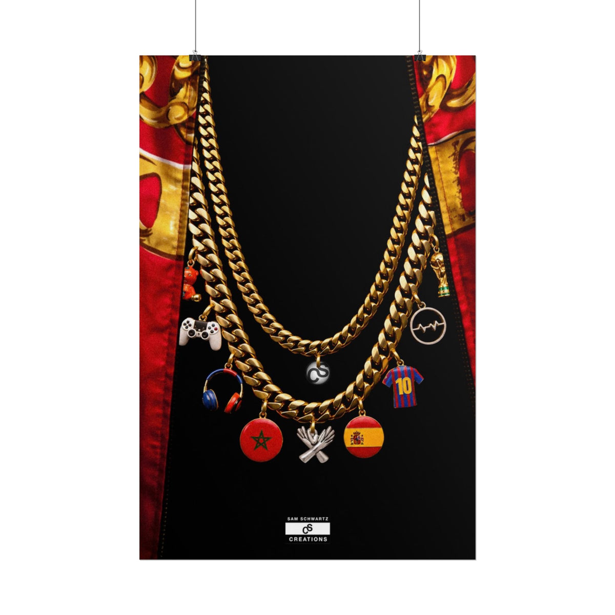 Culture in Gold Poster | Football, Music and Morocco-Spain Wall Art