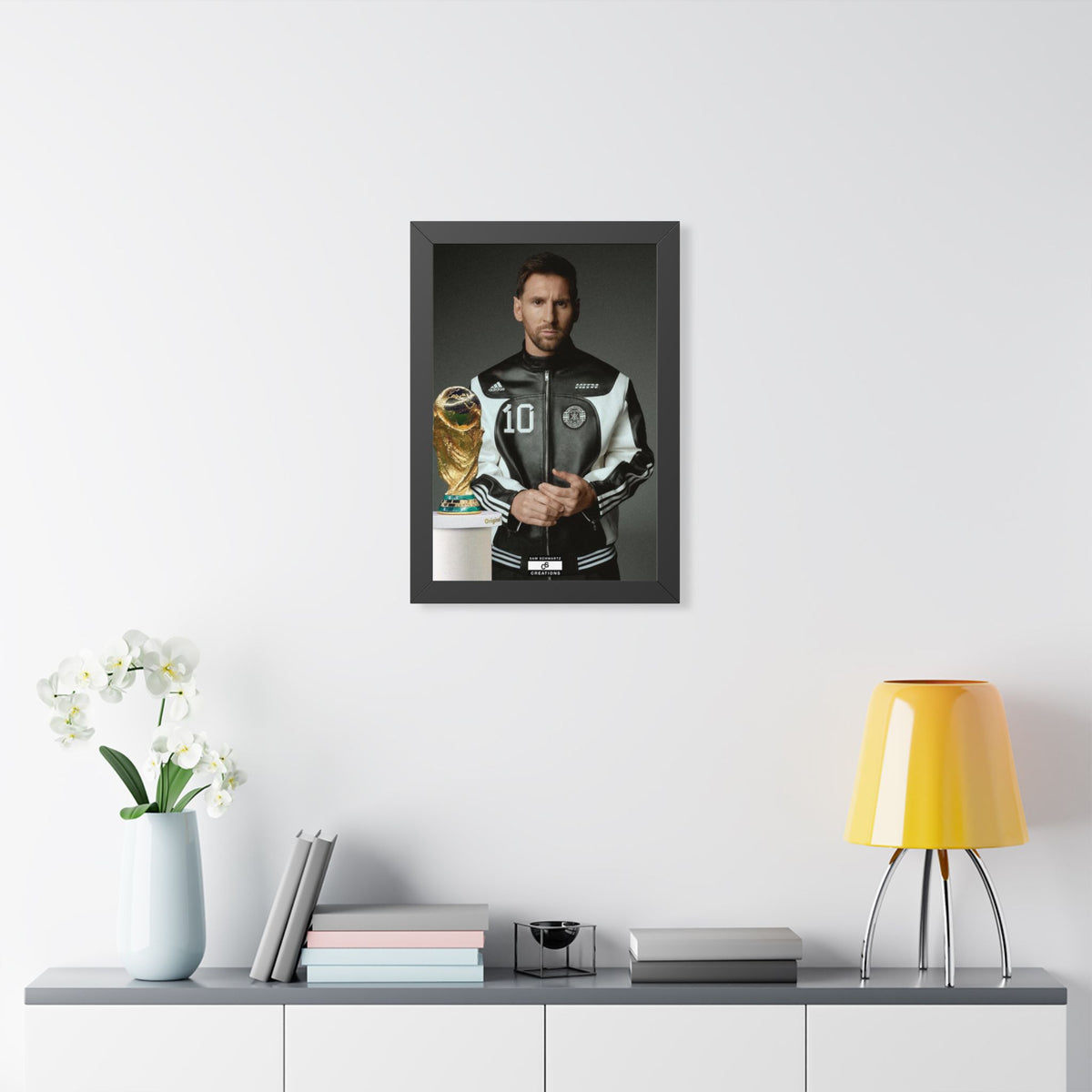 Messi x W.C Framed Poster — Framed GOAT Wall Art