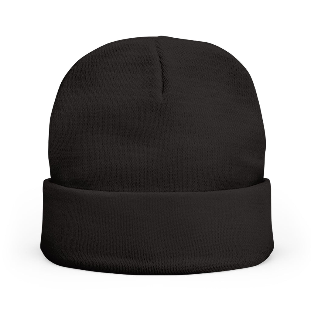 Embroidered Sam Schwartz Creations Logo Knit Beanie — Cozy Grey Winter Hat