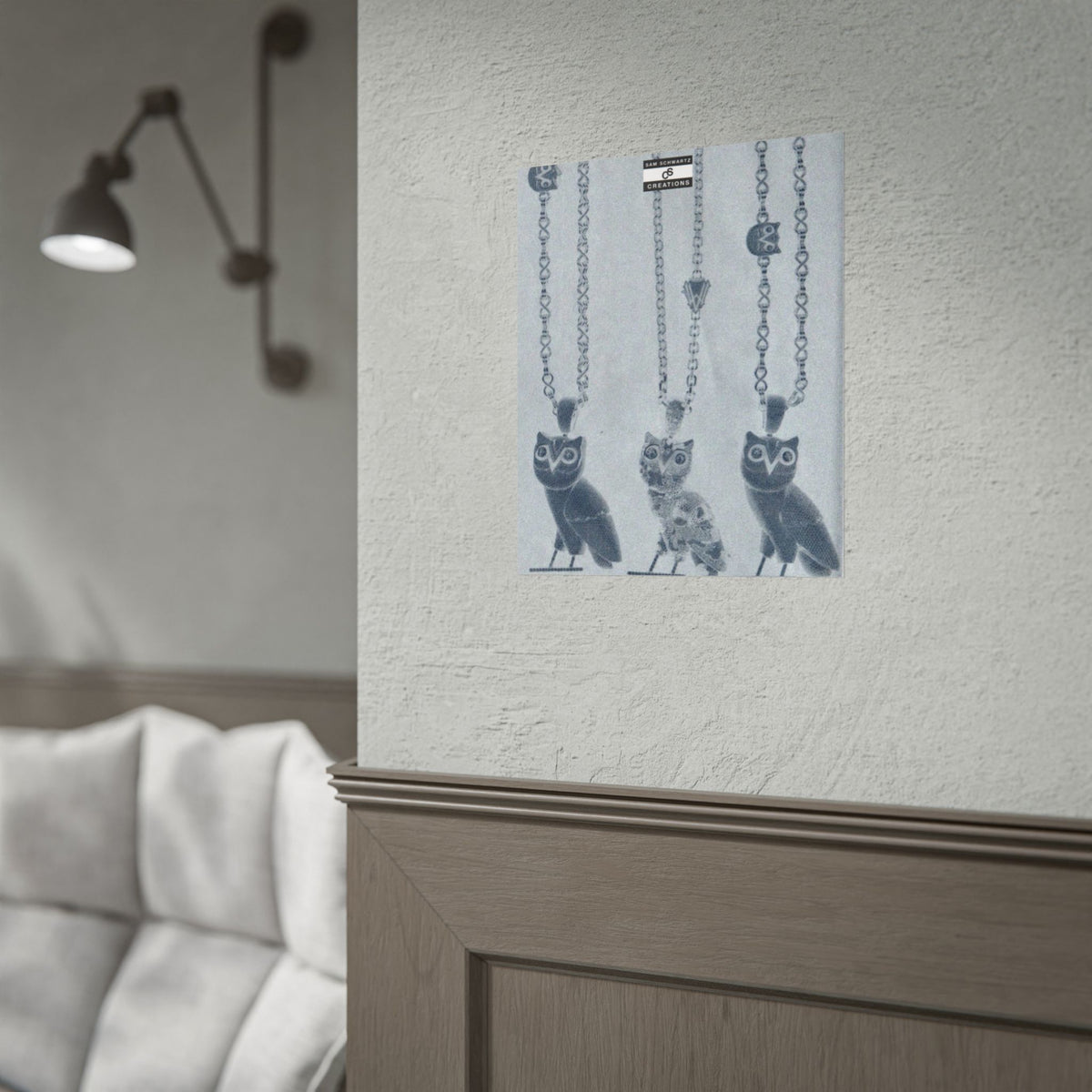 OVO Iced Out Chain Poster | Owl Pendant Hip-Hop Wall Art