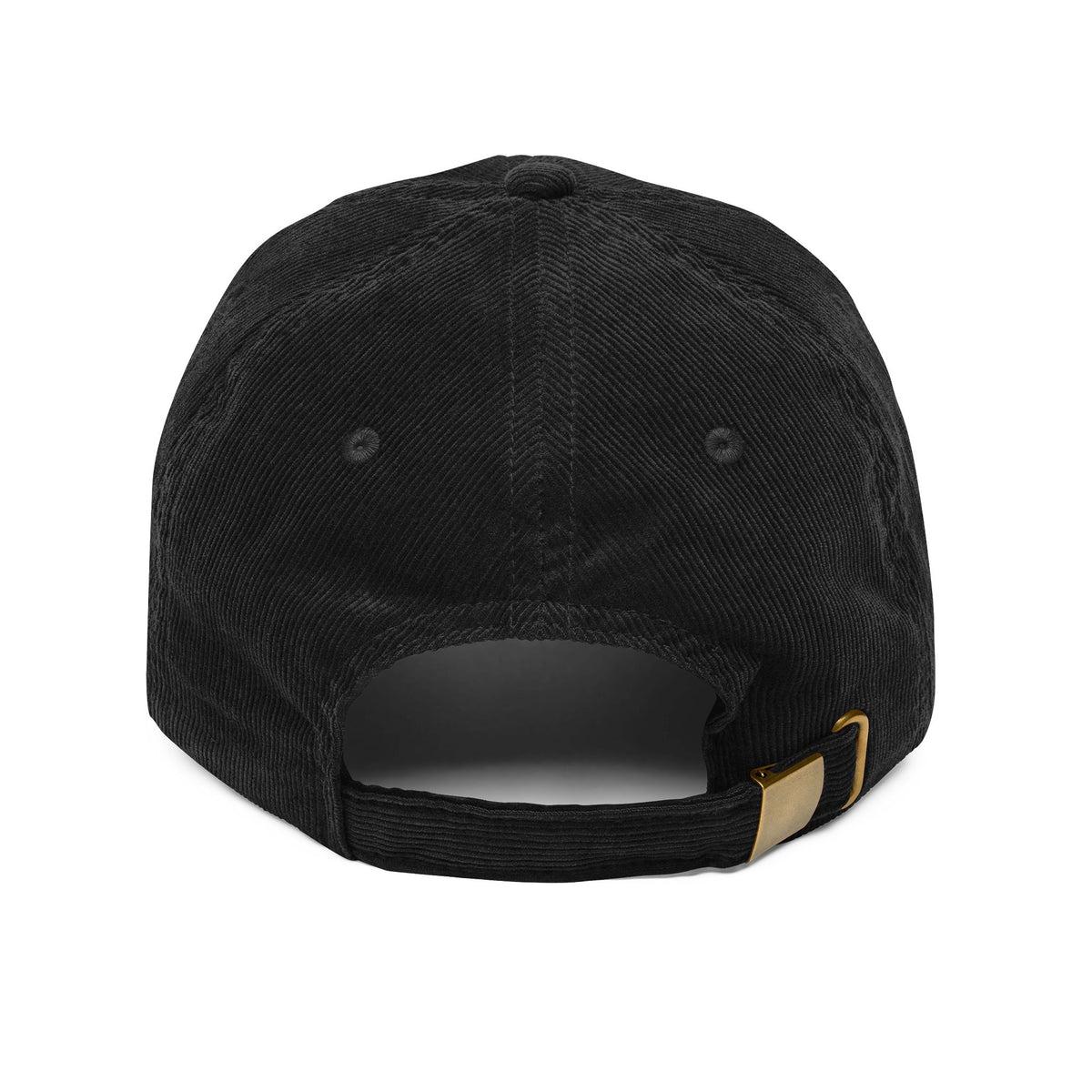 Vintage Sam Schwartz Creations Corduroy Cap — Embroidered Retro Symbol Dad Hat