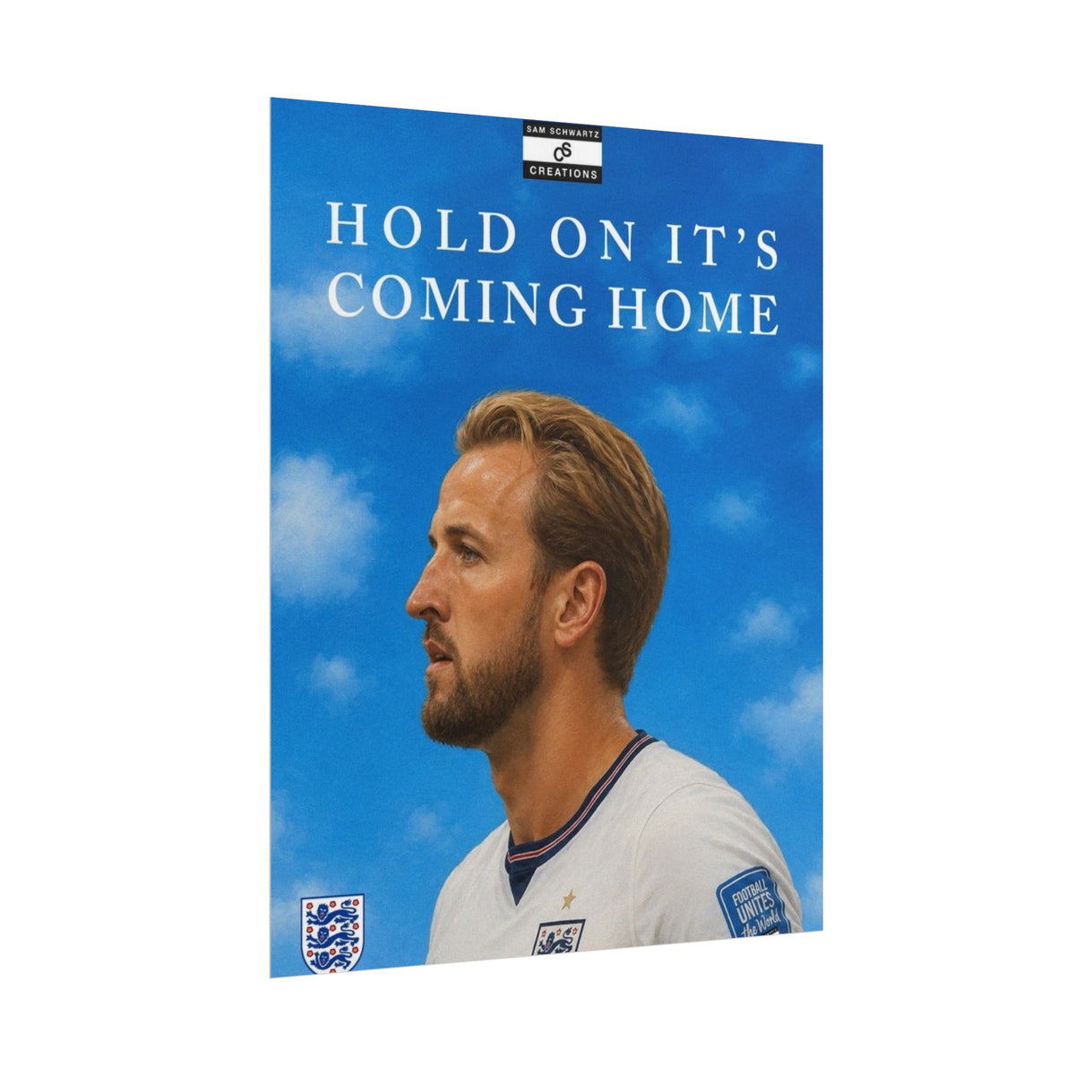 Hold On, It’s Coming Home Poster | Harry Kane England Football Wall Art
