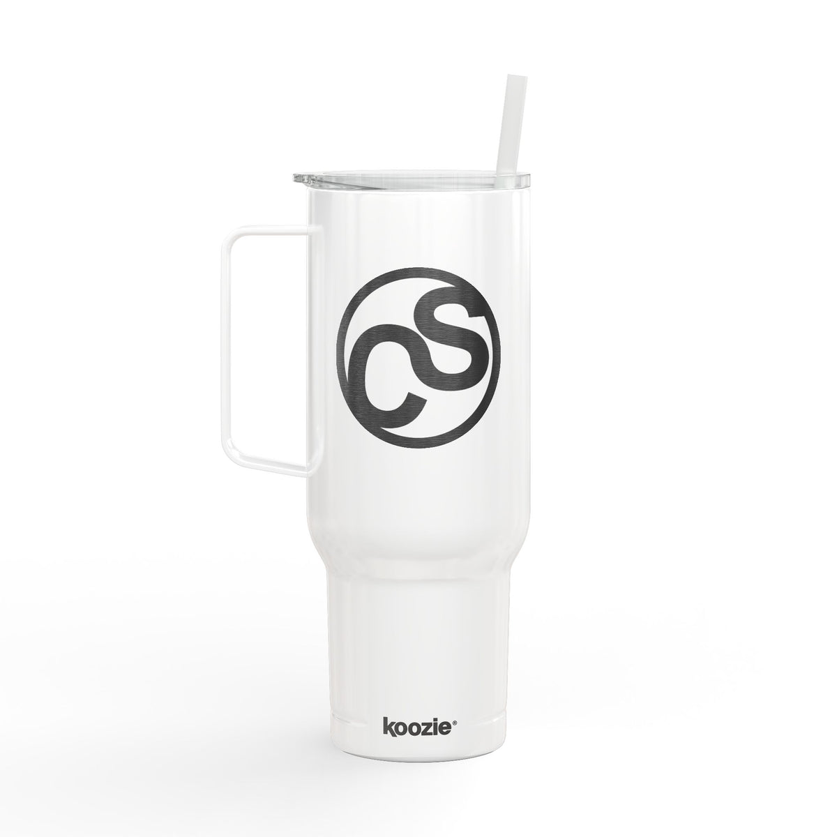 40oz Engraved Sam Schwartz Creations Insulated Tumbler with Handle & Lid — Stainless Travel Cup