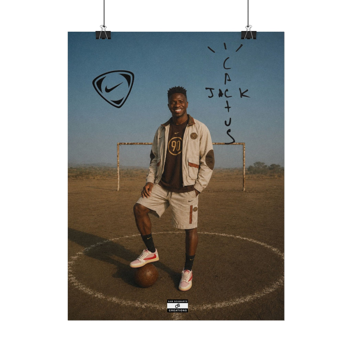 Cactus Jack 90 Poster | Vinícius Jr Football Wall Art