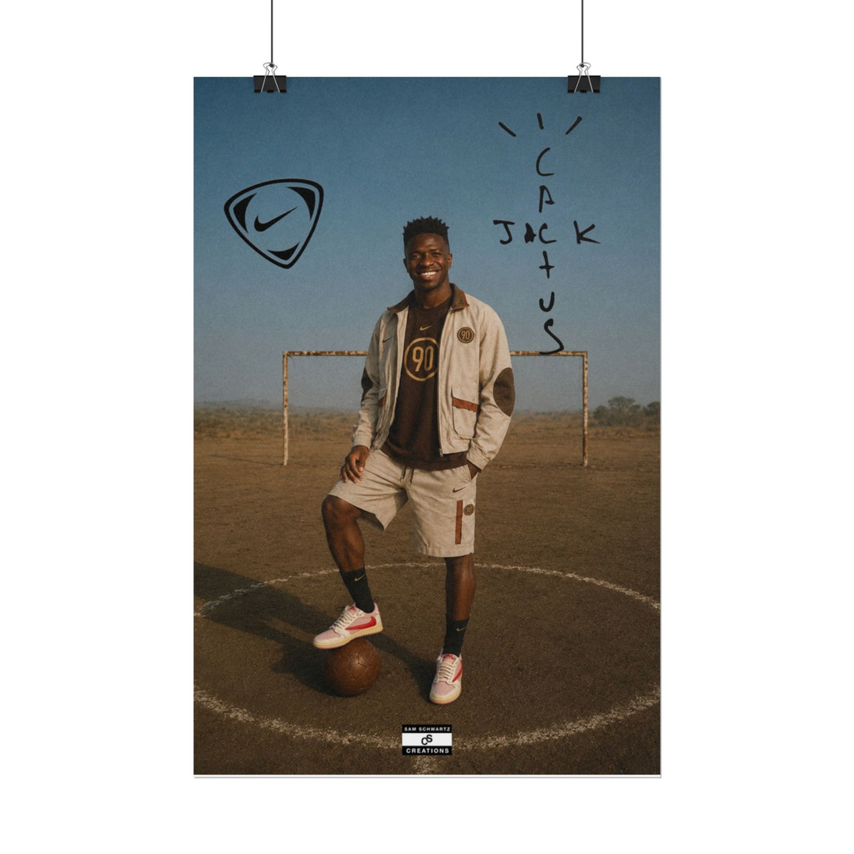 Cactus Jack 90 Poster | Vinícius Jr Football Wall Art