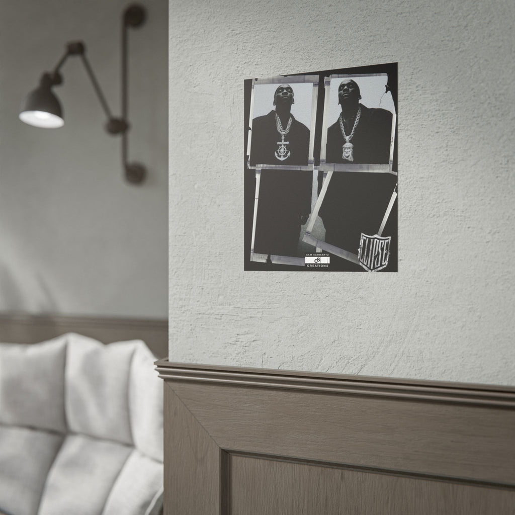 Clipse Chains Poster | Hip-Hop Portrait Wall Art