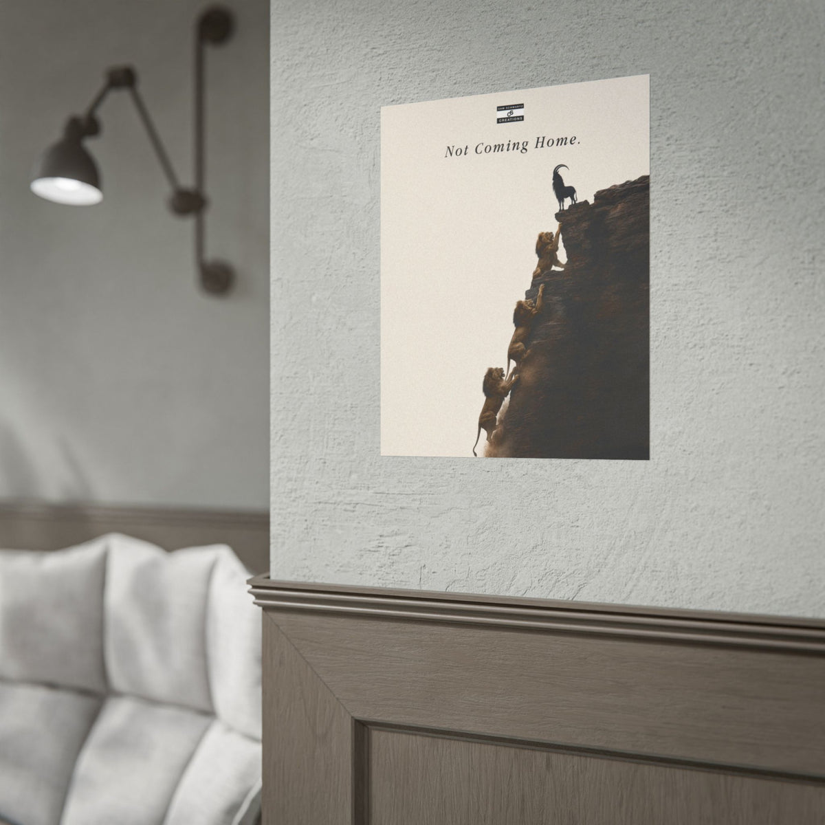 Not Coming Home Poster | England Football Lion and GOAT Wall Art