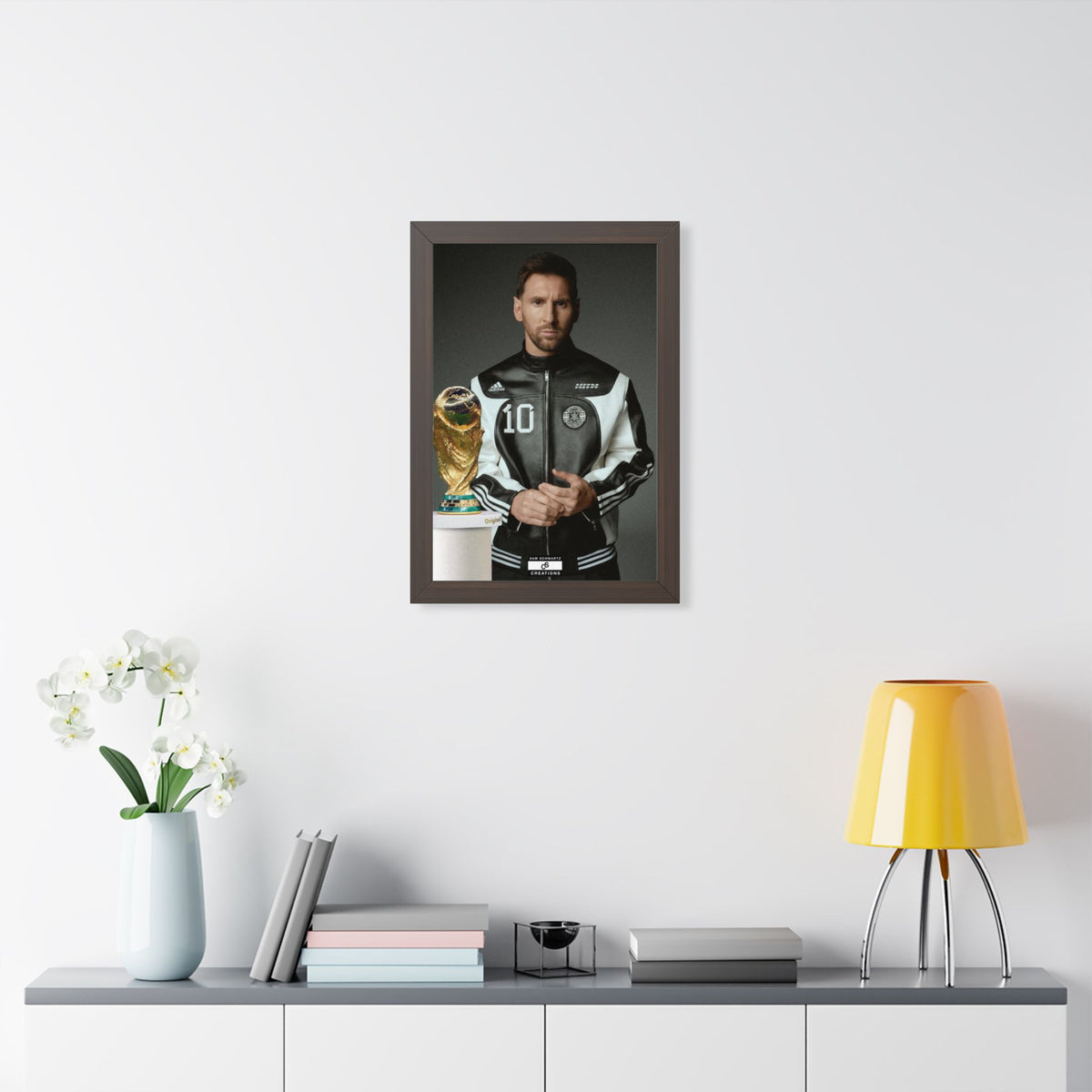 Messi x W.C Framed Poster — Framed GOAT Wall Art