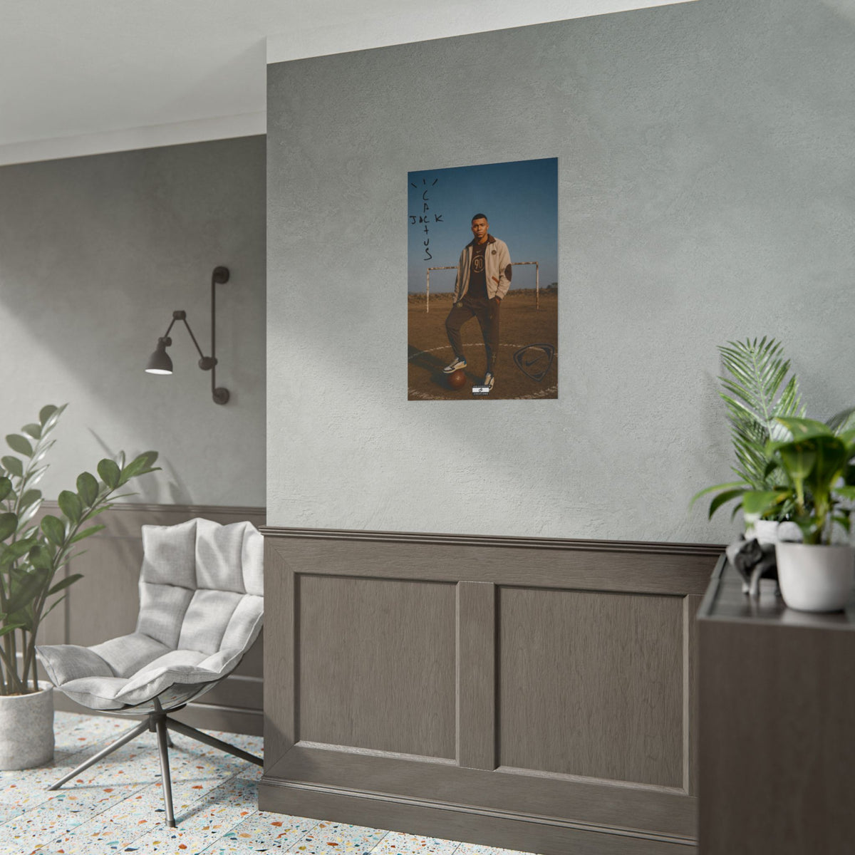 Cactus Jack 90 Poster | Kylian Mbappé Football Wall Art