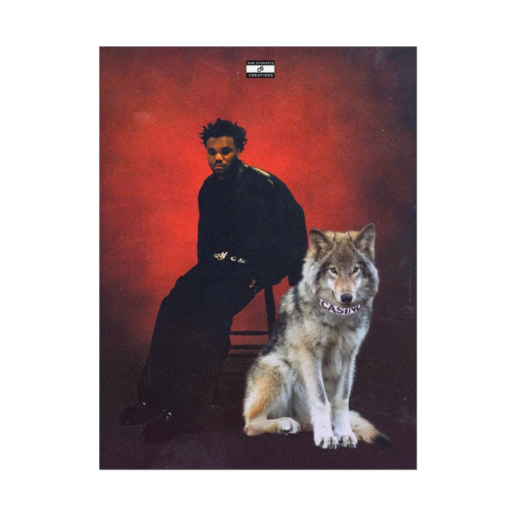 Casino Wolf Poster | Music Baby Keem and Wolf Wall Art