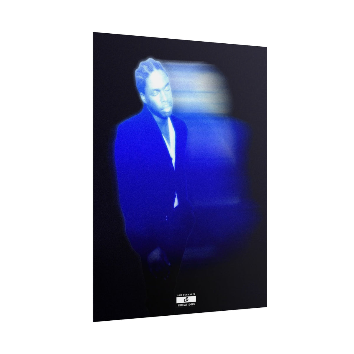 Blue Motion Poster | Contemporary Music Wall Art