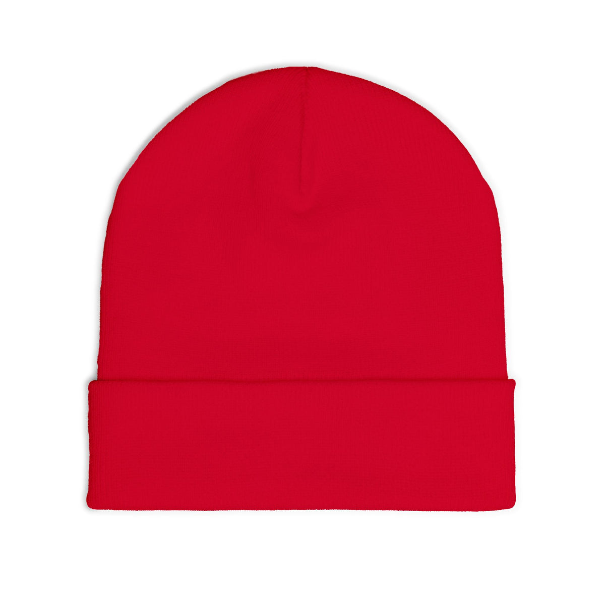 Embroidered Sam Schwartz Creations Logo Knit Beanie — Cozy Grey Winter Hat