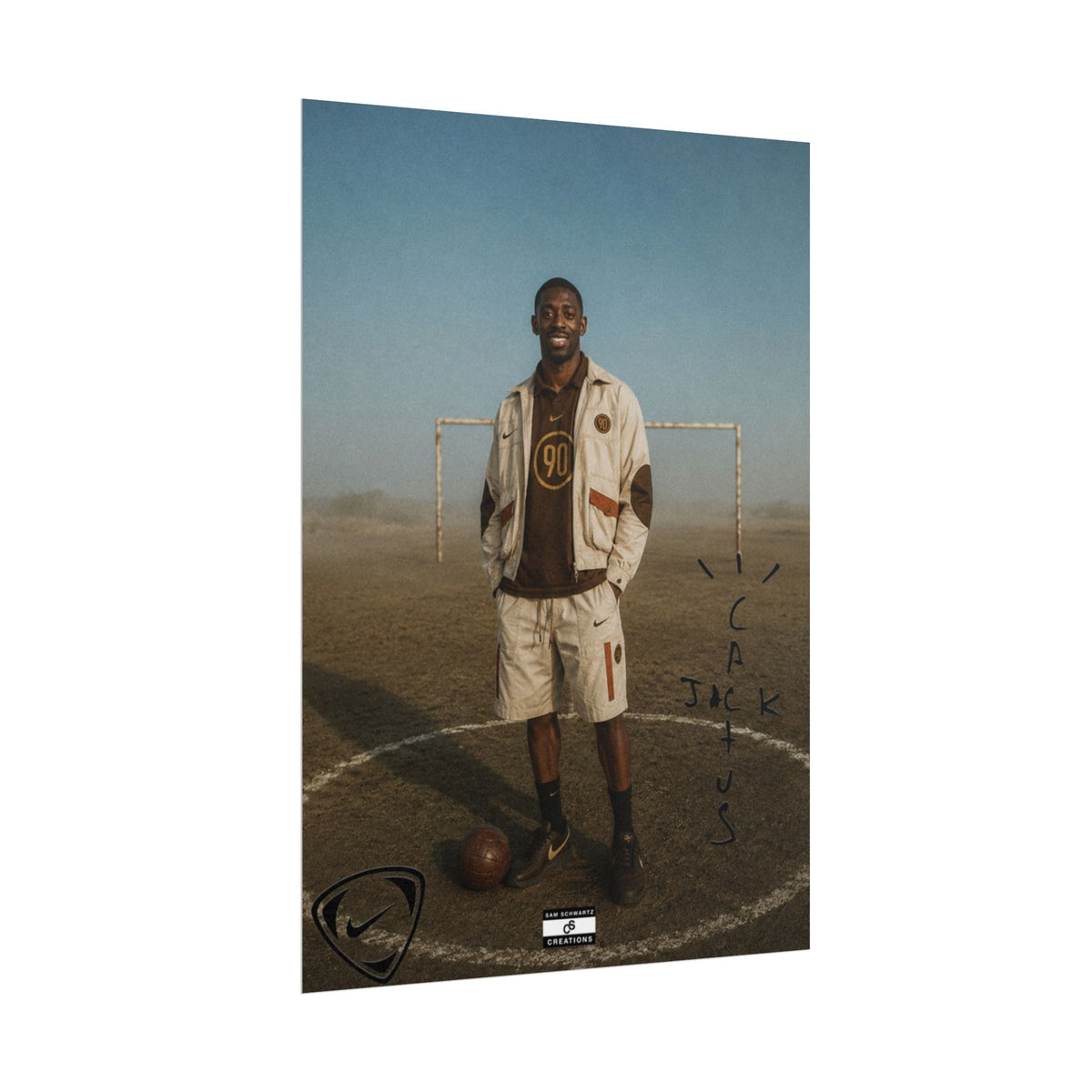 Cactus Jack 90 Poster | Ousmane Dembélé Football Wall Art