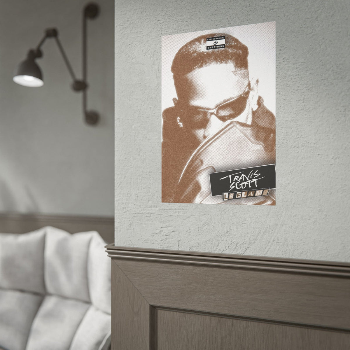 La Flame Poster | Travis Scott Hip-Hop Wall Art