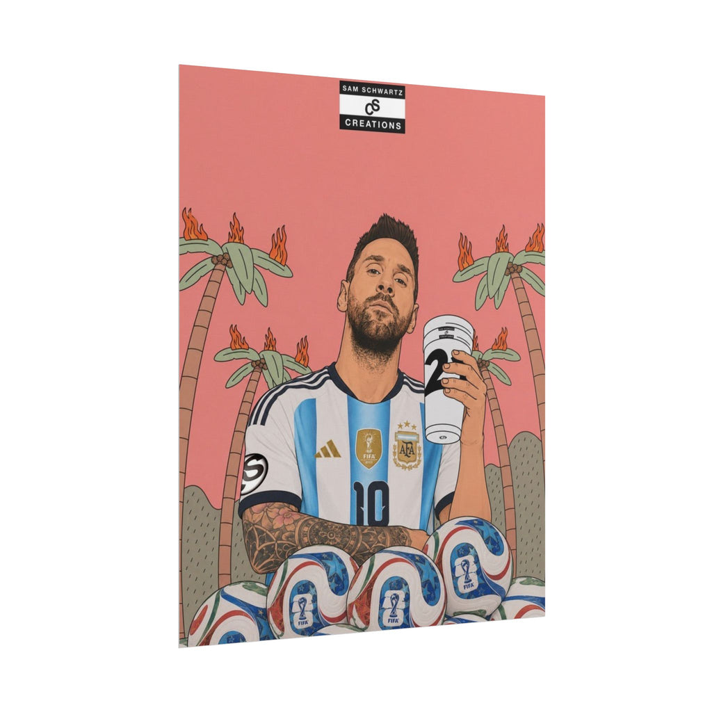 Fuel for Greatness Poster | Lionel Messi World Cup Football Wall Art