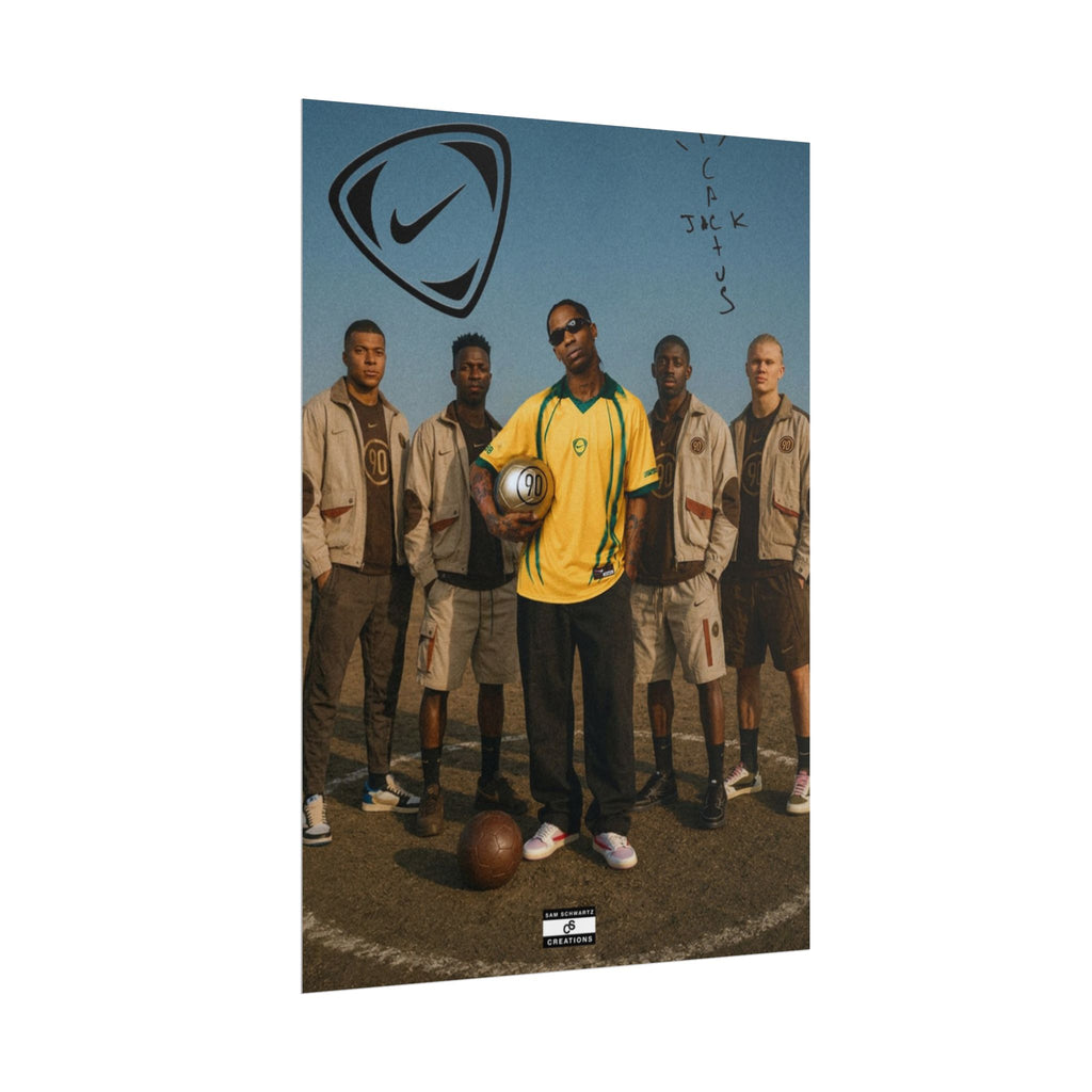Cactus 90 Poster | Travis Scott and Football Icons Wall Art