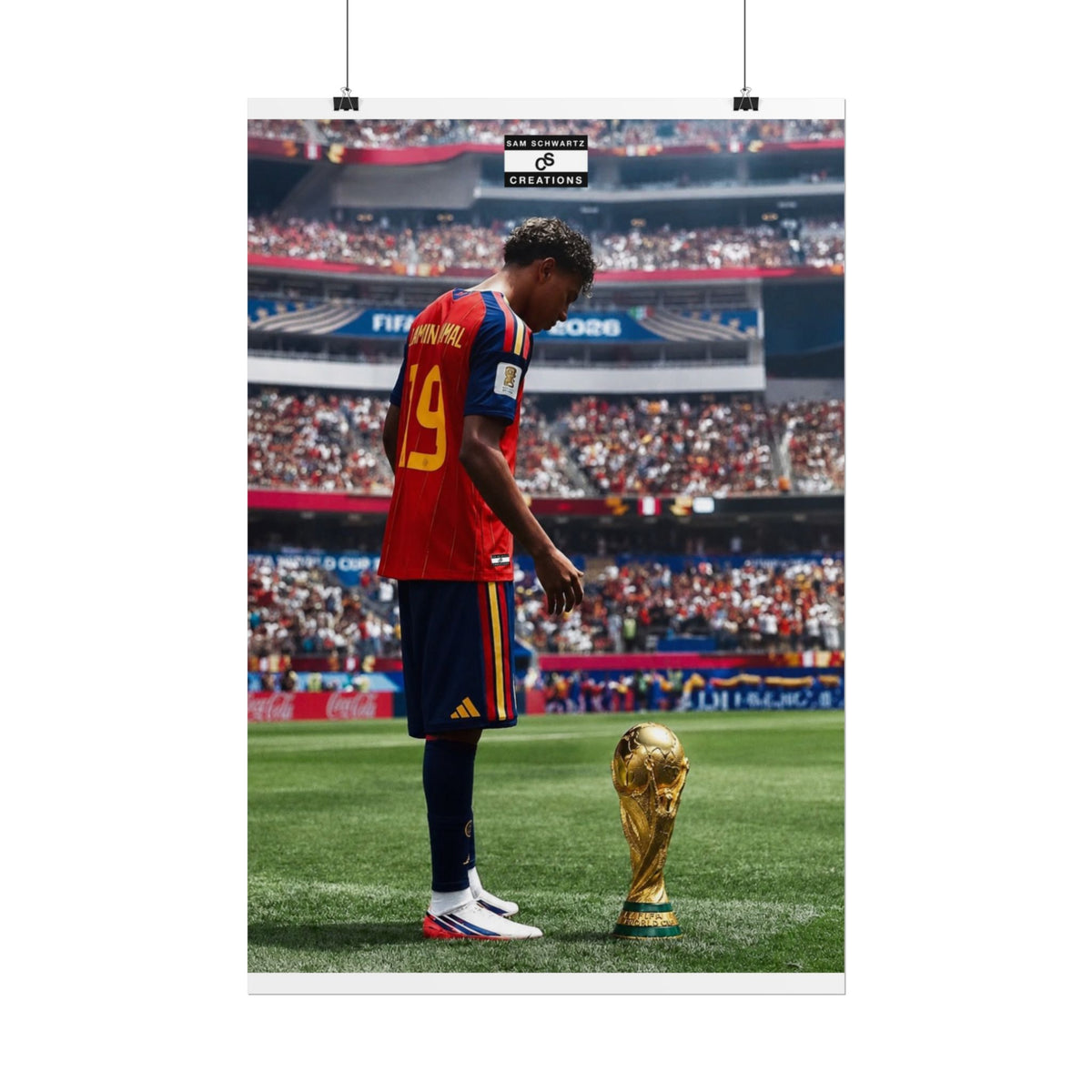 The Golden Dream Poster | Lamine Yamal Spain Football Wall Art