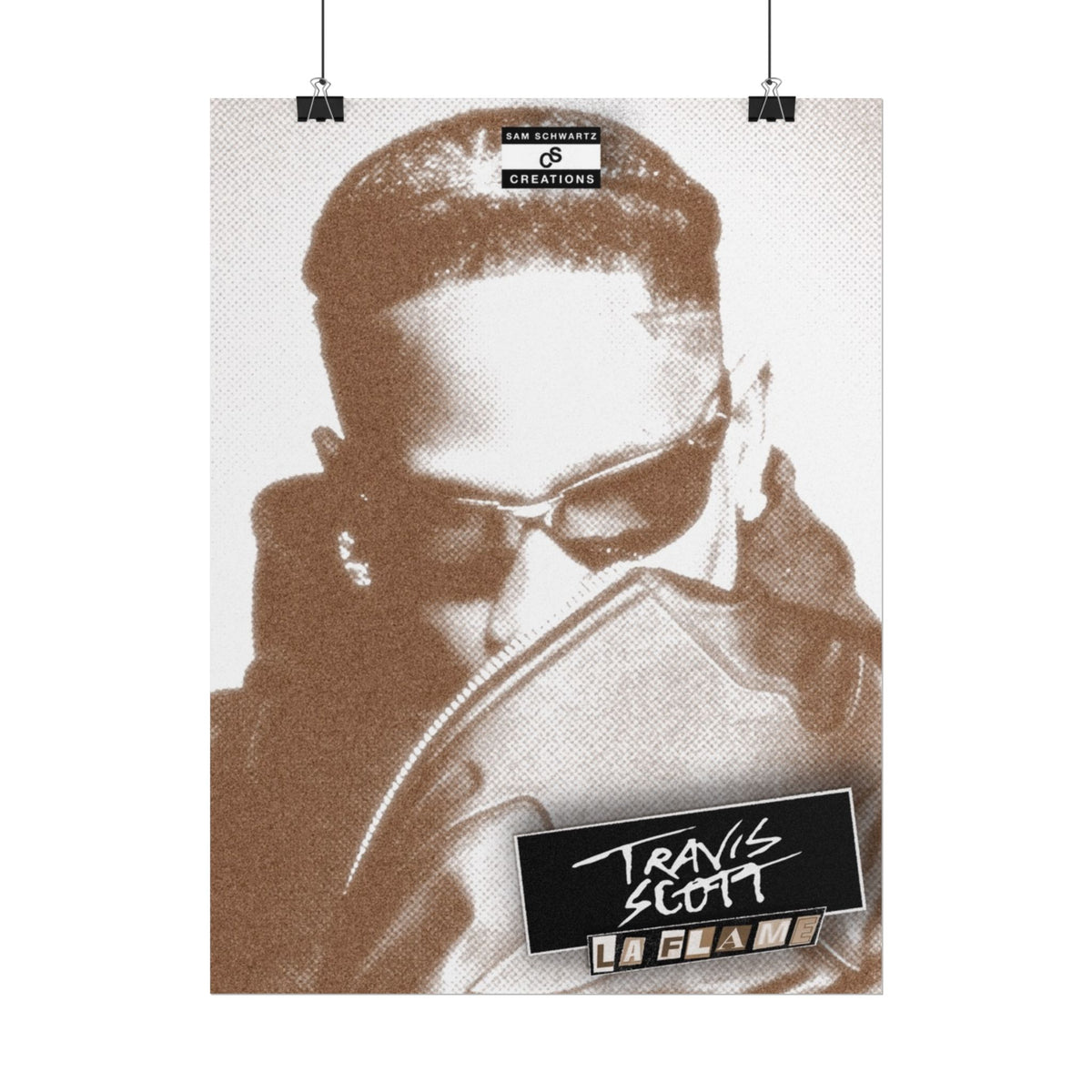 La Flame Poster | Travis Scott Hip-Hop Wall Art