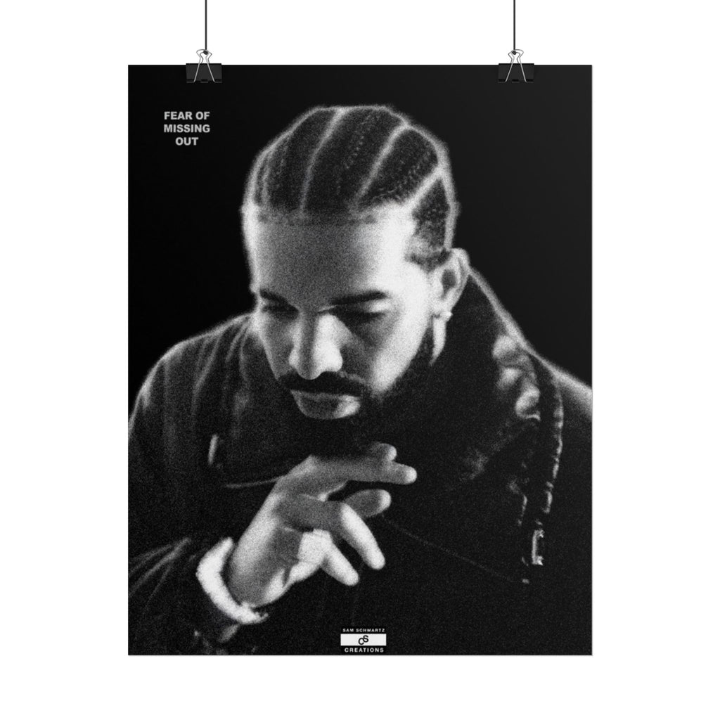 Fear of Missing Out Poster | Drake Music Portrait Wall Art