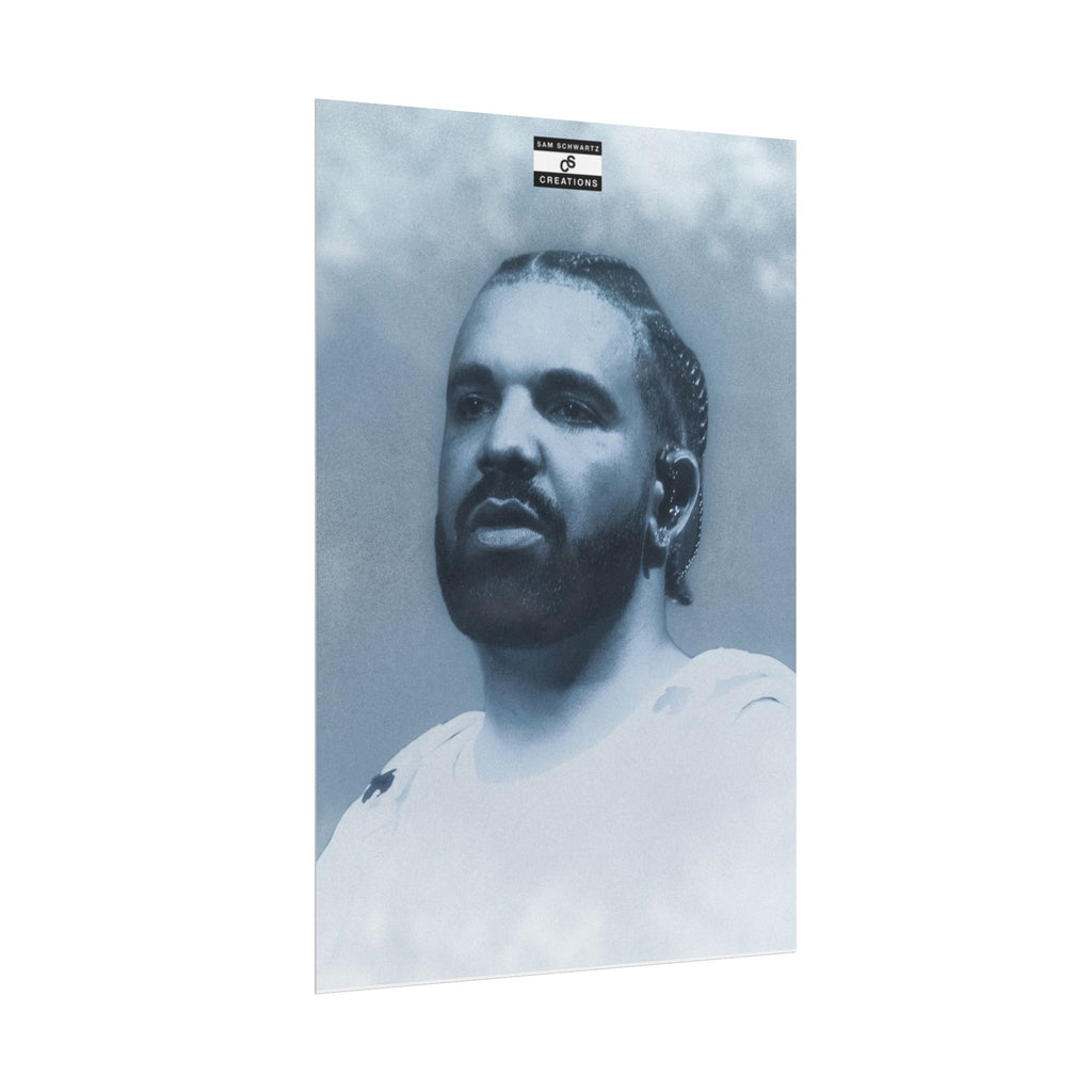 Blue Haze Poster | Drake Music Portrait Wall Art