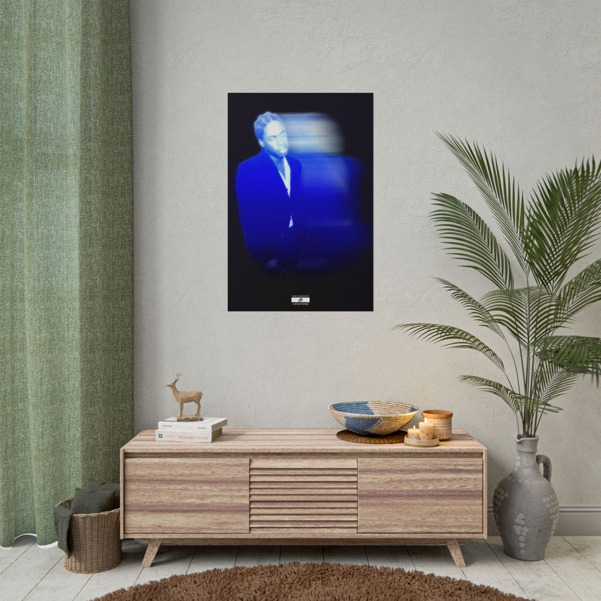 Blue Motion Poster | Contemporary Music Wall Art