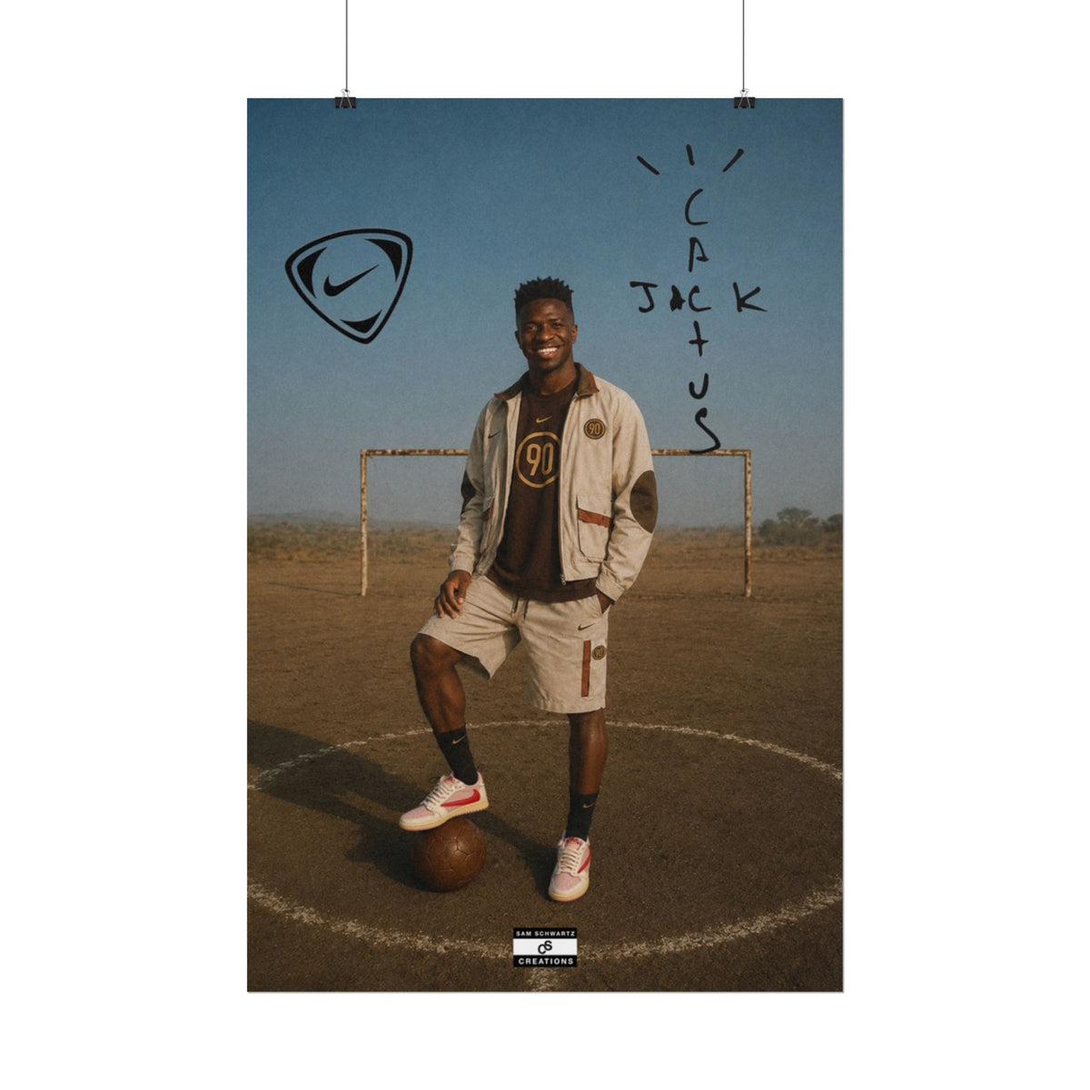Cactus Jack 90 Poster | Vinícius Jr Football Wall Art