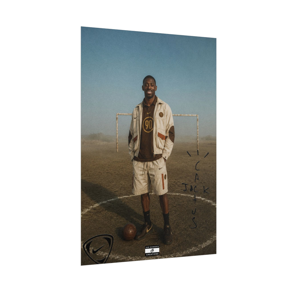 Cactus Jack 90 Poster | Ousmane Dembélé Football Wall Art