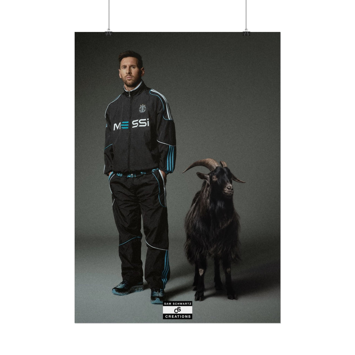 The GOAT Poster | Lionel Messi Football Wall Art