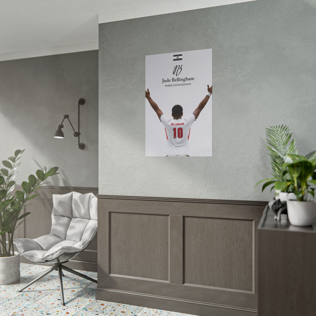 Three Lions Edition Poster | Jude Bellingham England Football Wall Art