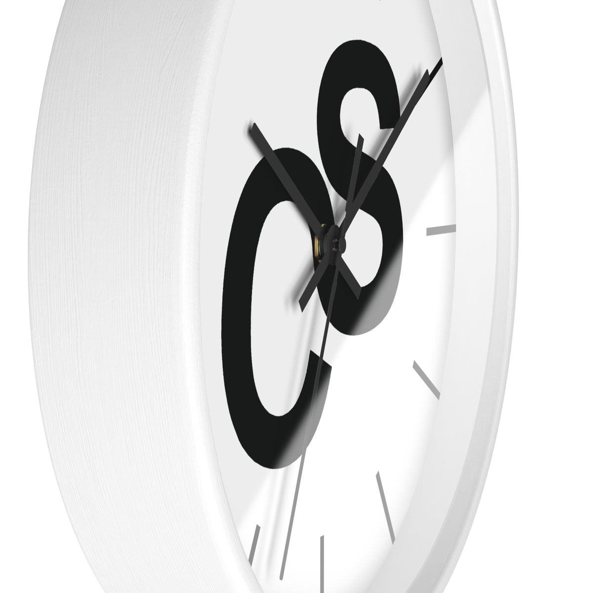 Sam Schwartz Creations Wall Clock — Bold SSC Initials Modern Clock