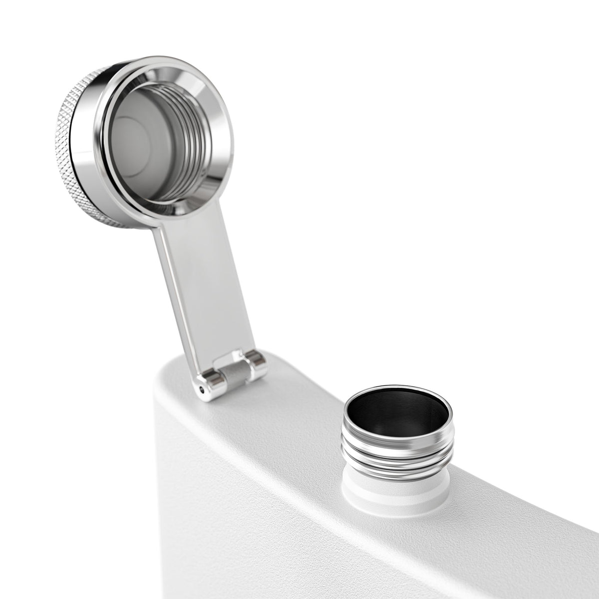 Sam Schwartz Creations Stainless Steel Flask — Brushed Metal Sam Schwartz Creations, 6 oz