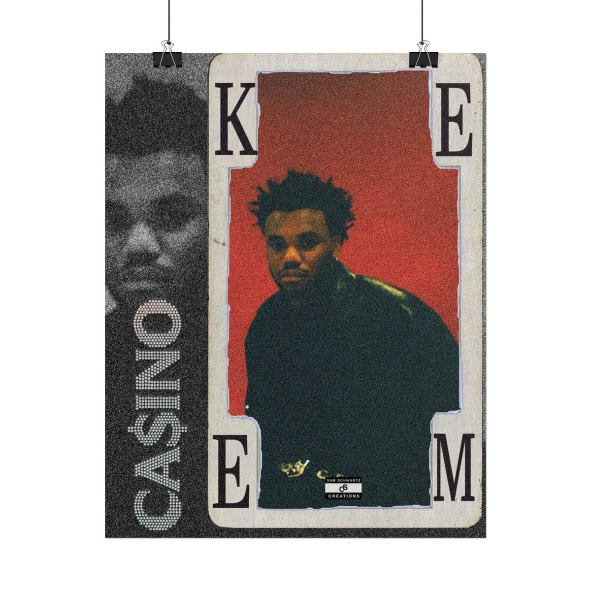 Casino Card Poster | Music Artist Playing Card Wall Art