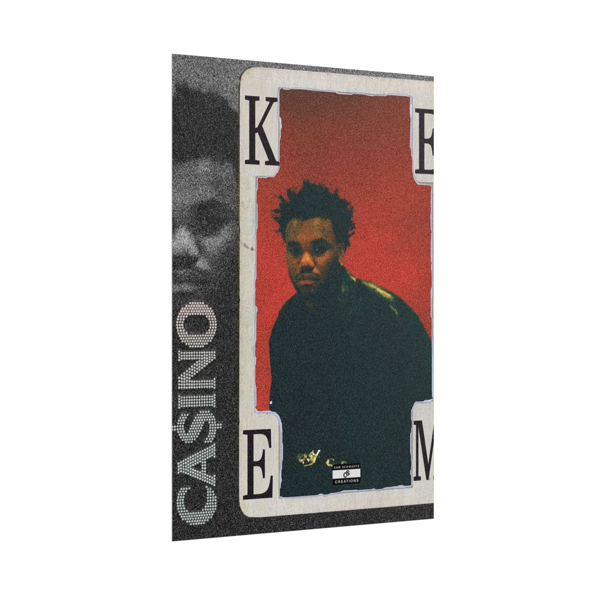 Casino Card Poster | Music Artist Playing Card Wall Art