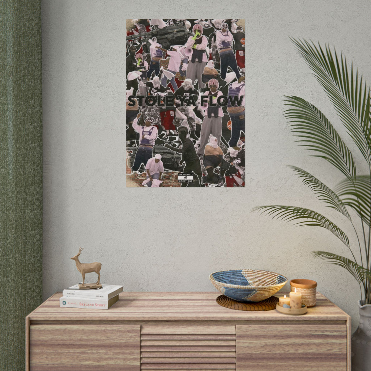 Stole Ya Flow Poster | Underground Hip-Hop Collage Wall Art