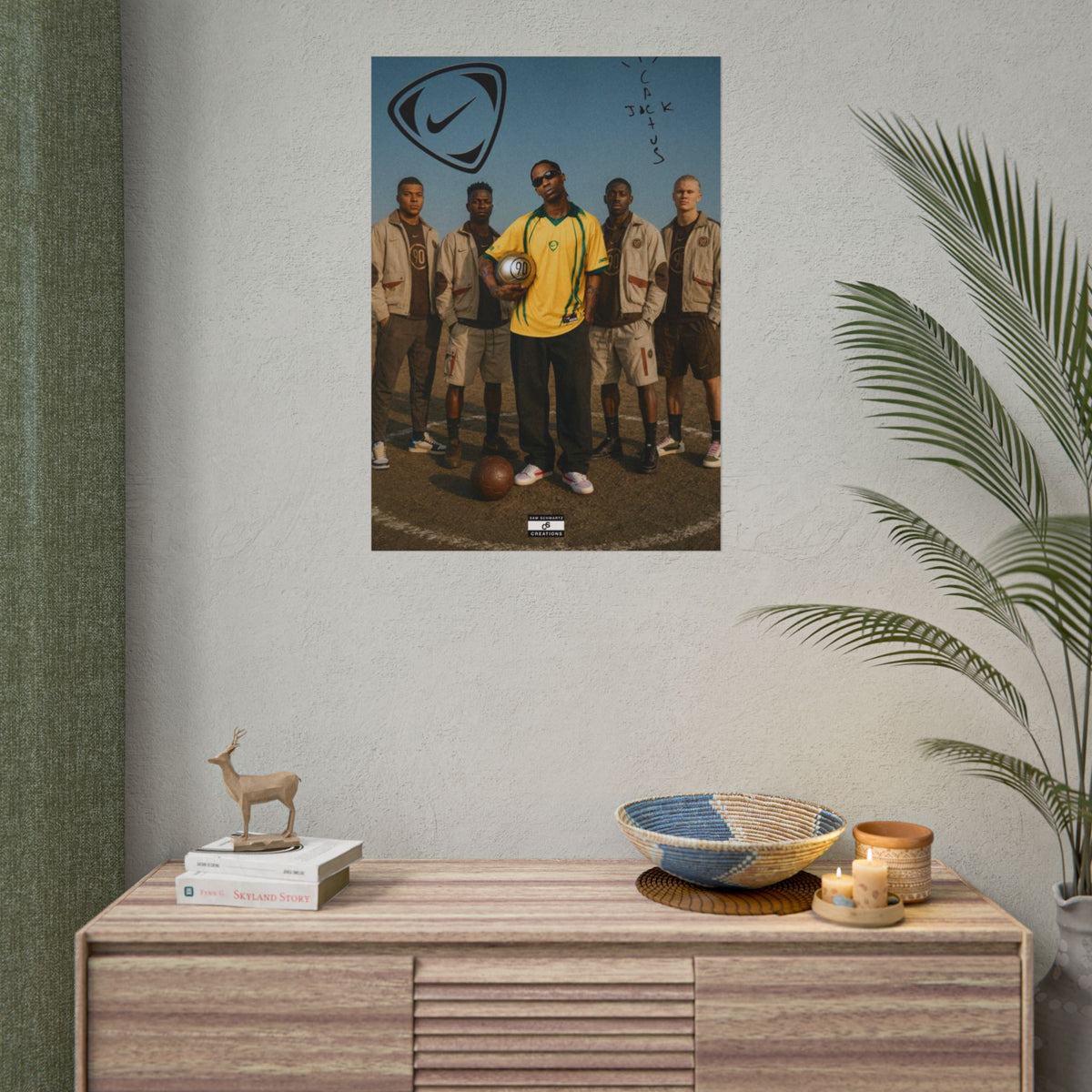 Cactus 90 Poster | Travis Scott and Football Icons Wall Art