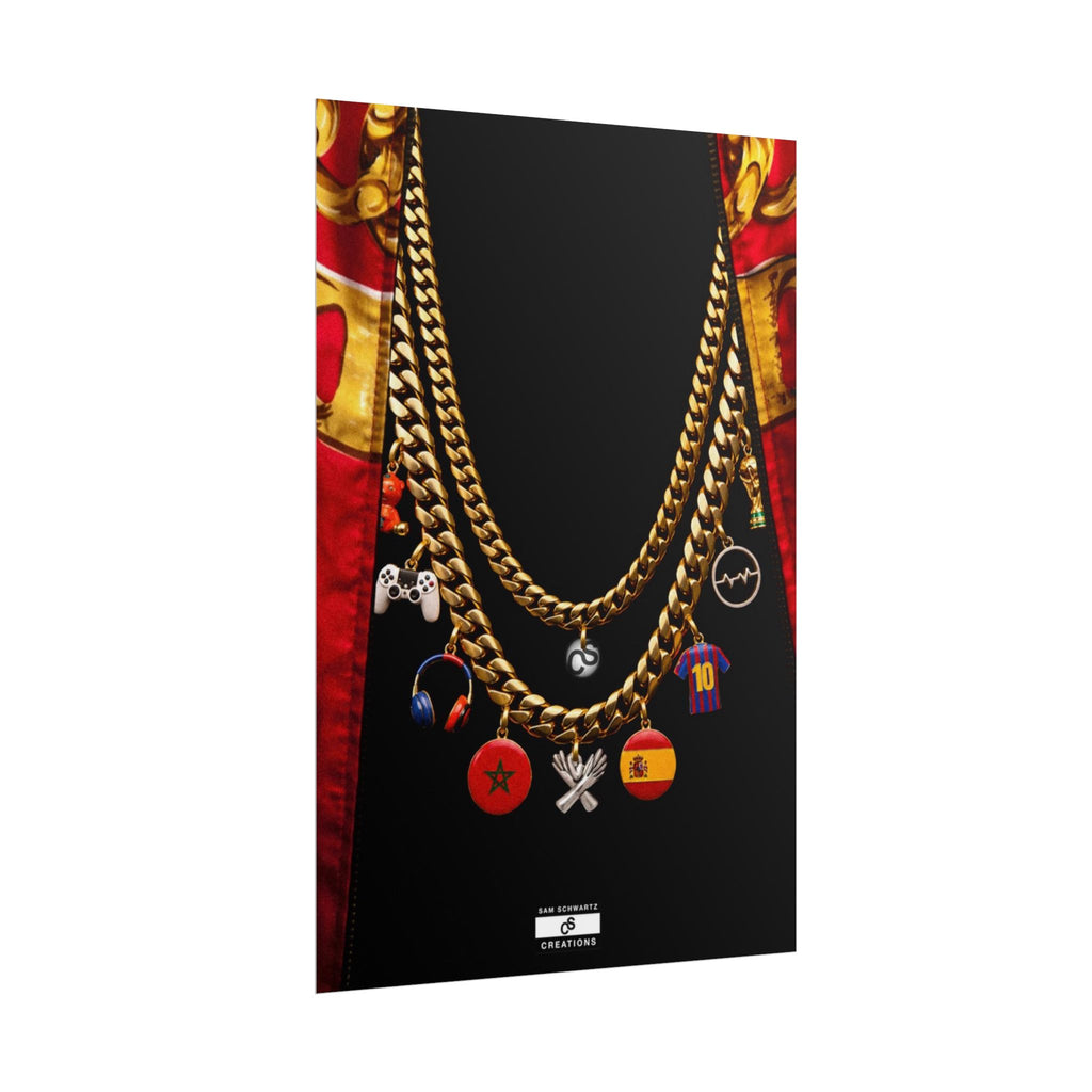 Culture in Gold Poster | Football, Music and Morocco-Spain Wall Art