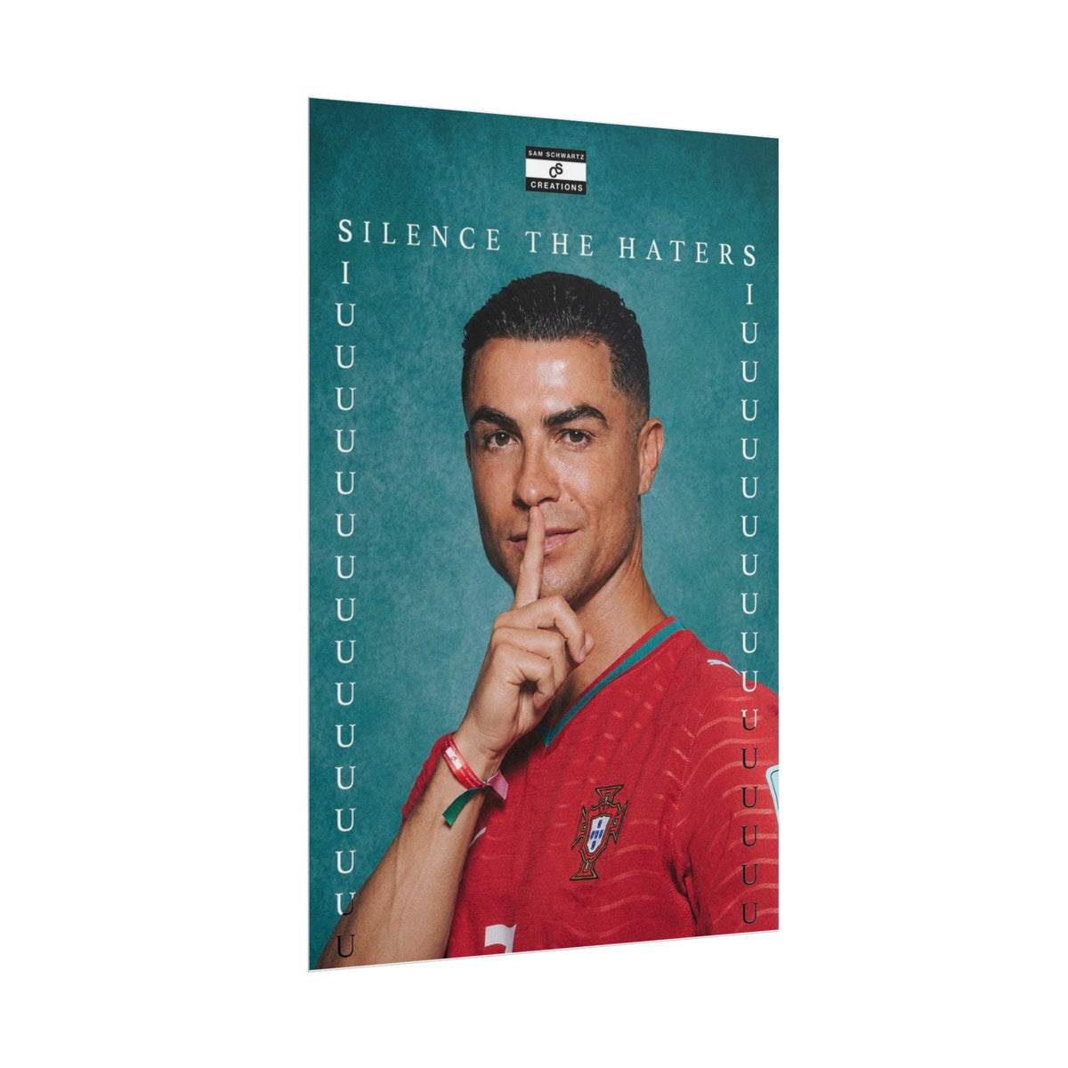 Silence the Haters Poster | Cristiano Ronaldo Portugal Football Wall Art