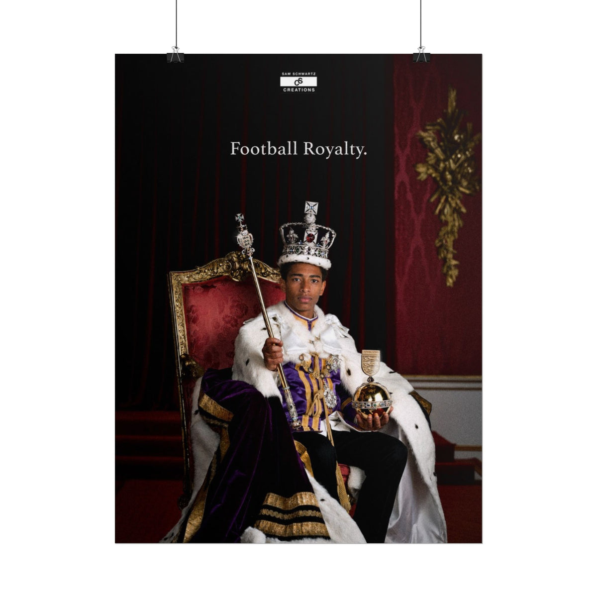Football Royalty Rolled Poster