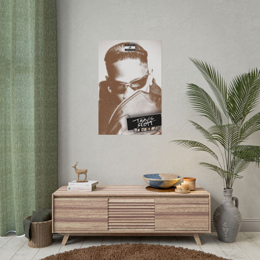La Flame Poster | Travis Scott Hip-Hop Wall Art