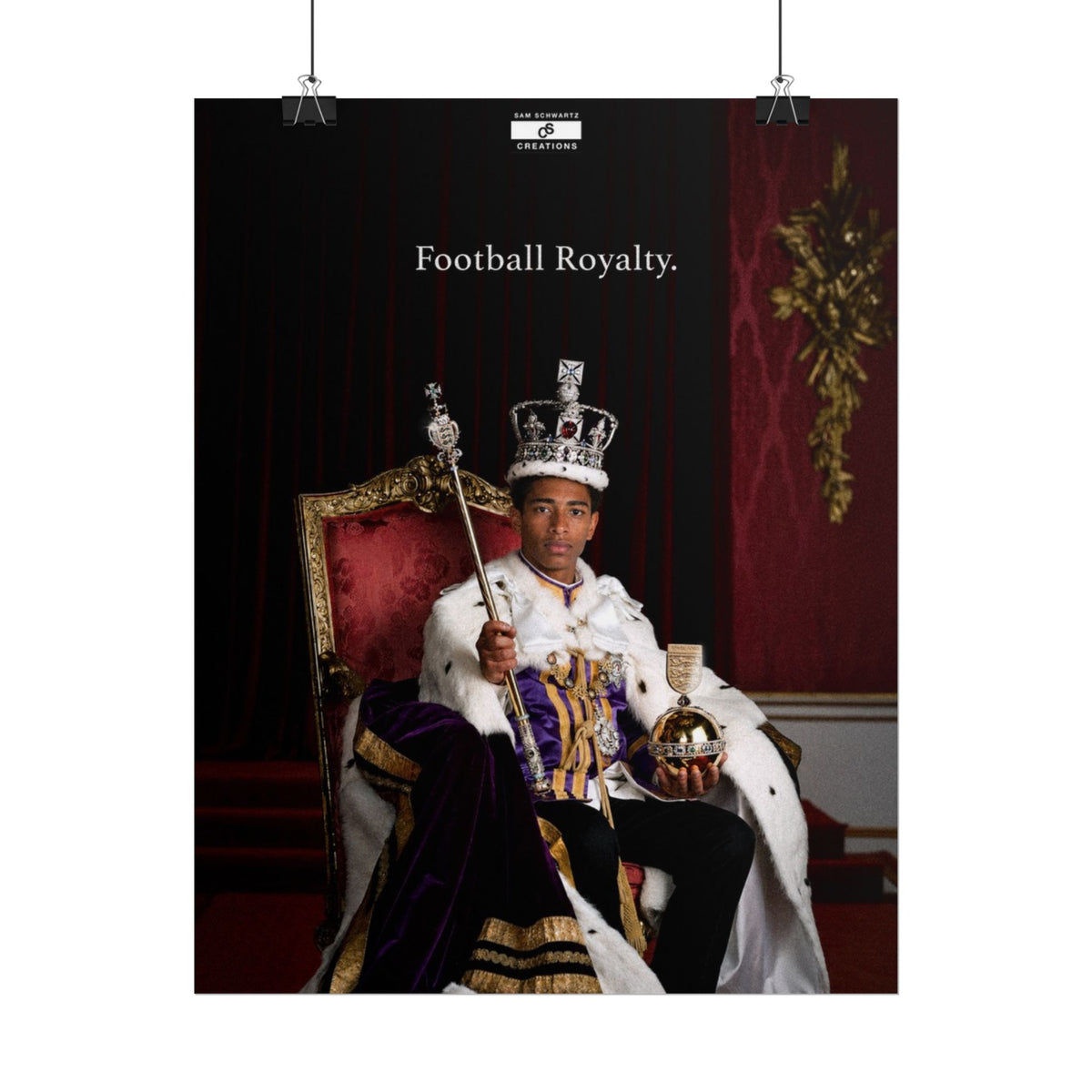 Football Royalty Rolled Poster