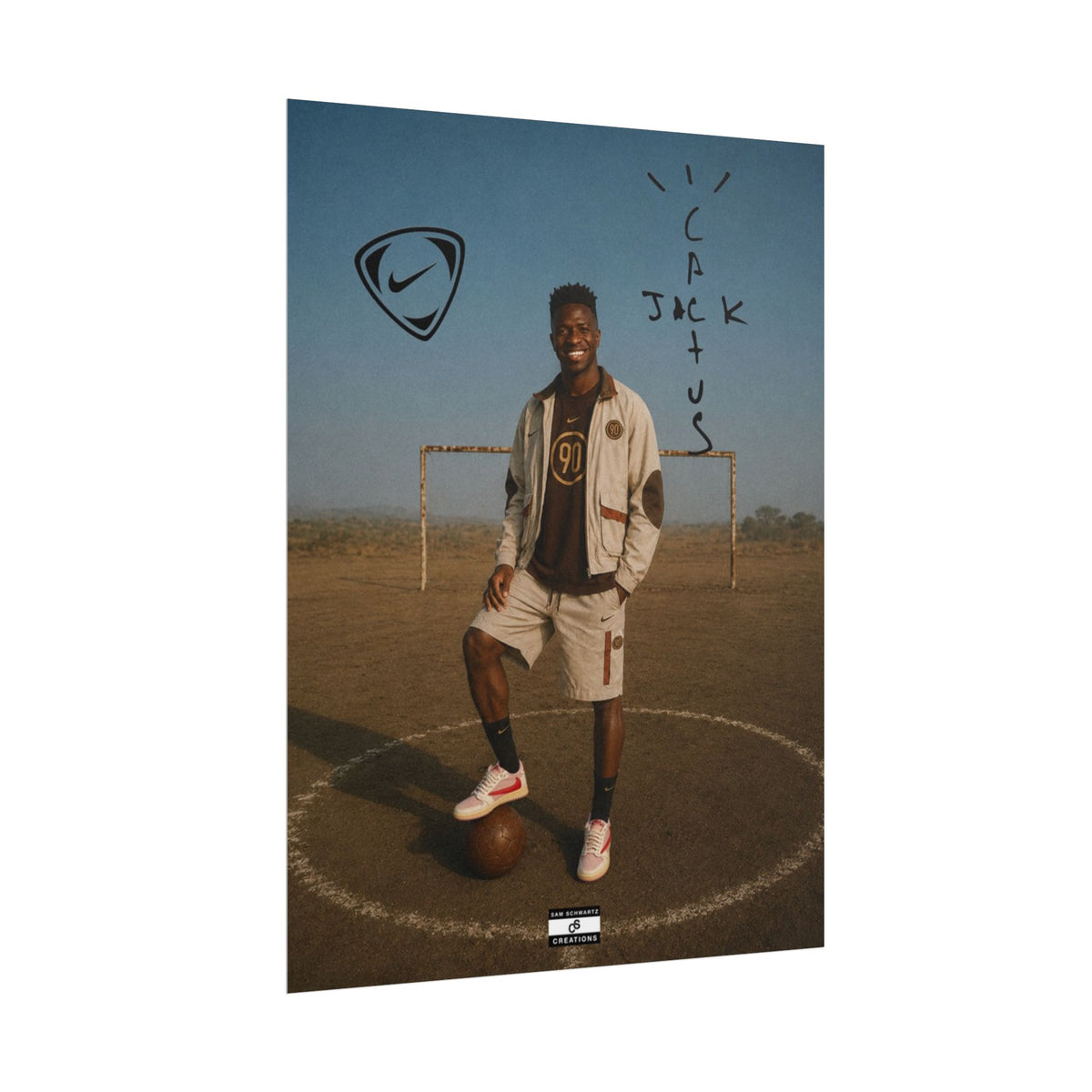Cactus Jack 90 Poster | Vinícius Jr Football Wall Art