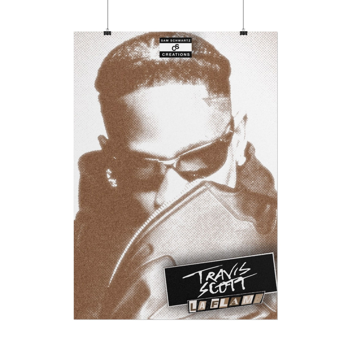 La Flame Poster | Travis Scott Hip-Hop Wall Art